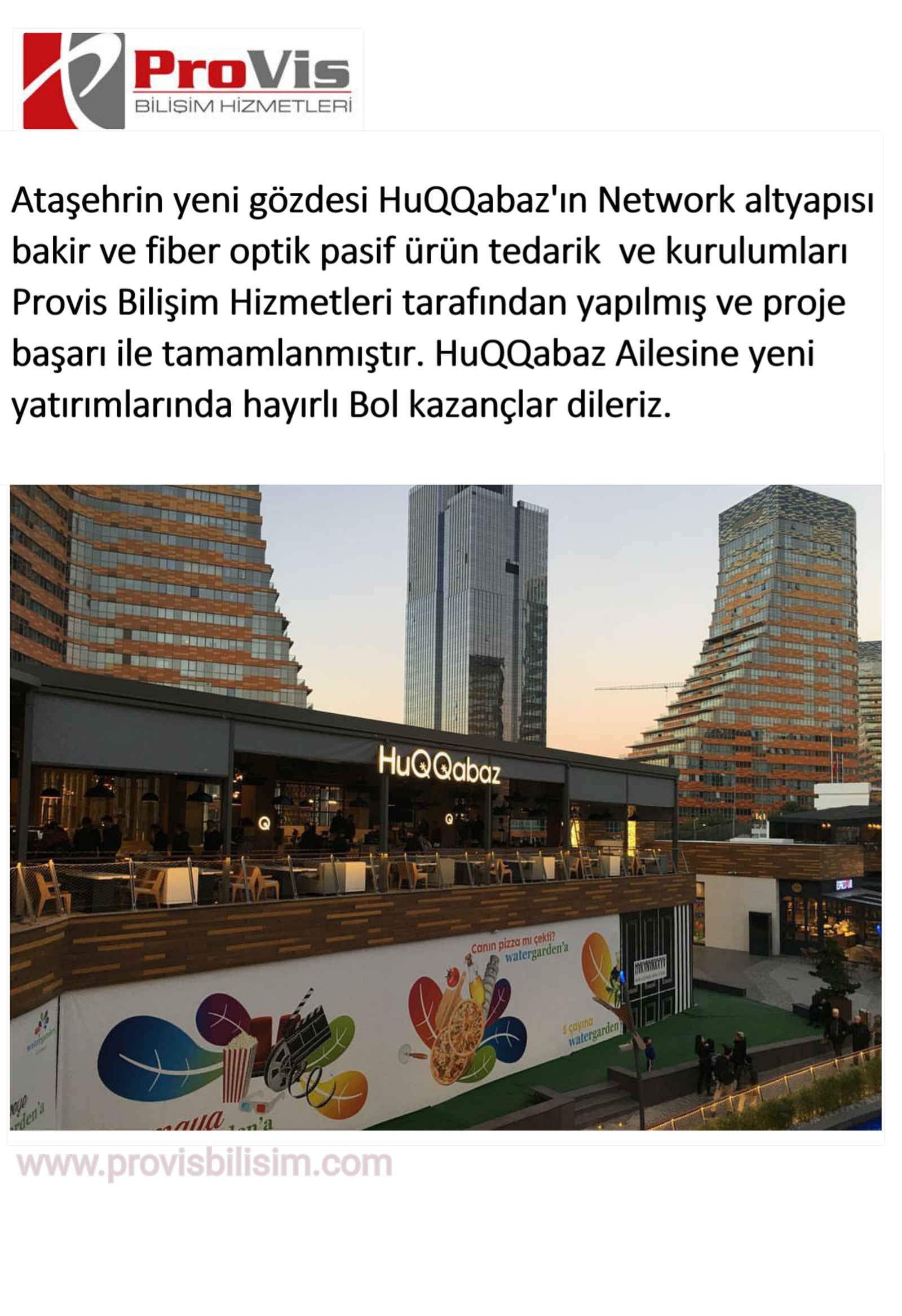 Teslim Edilen Projelerimiz / HUQQABAZ 