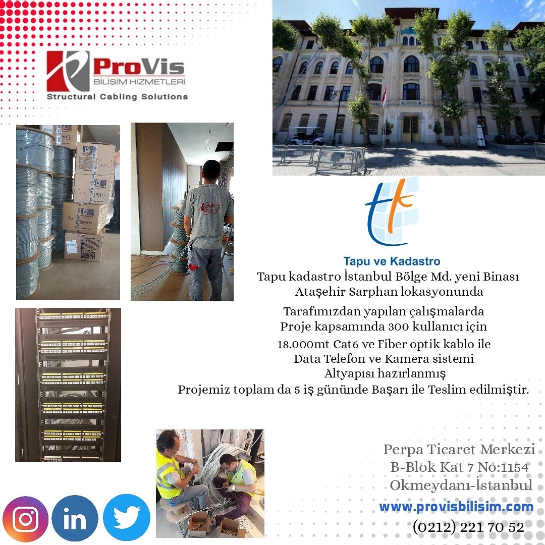 Teslim Edilen Projelerimiz / TKGM. TAPU KADASTRO GM.İSTANBUL BLG.MD.